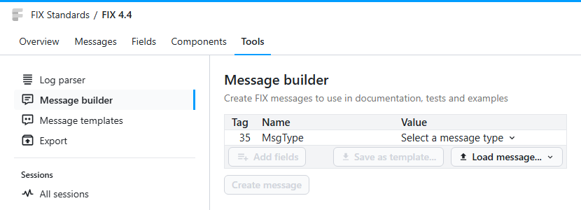 Message builder location